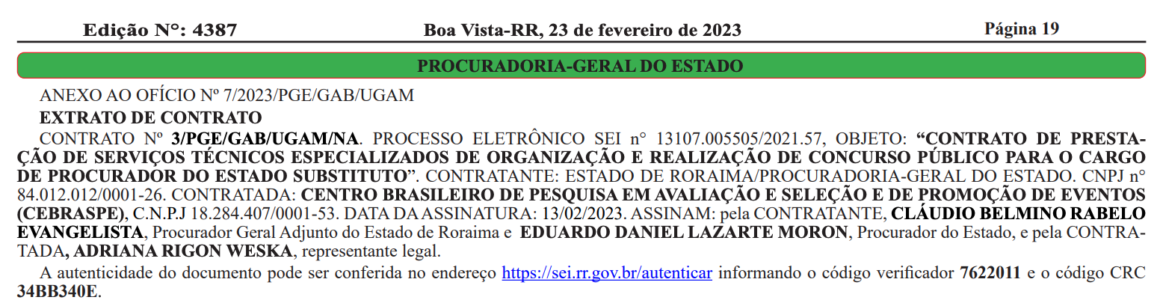 Concurso Pge Rr Procurador Saiu O Resultado Final Do Certame