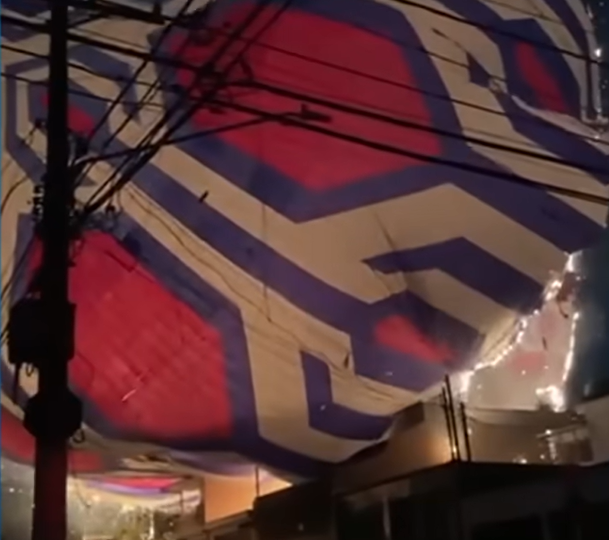Balão gigante causa destruição em São Paulo