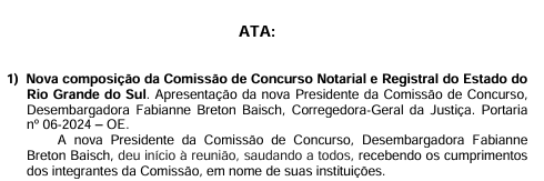 Comissão organizadora alterada