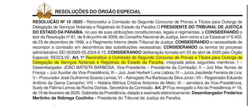Nova comissão formada