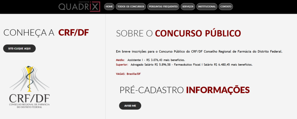 Banca definida para novo edital