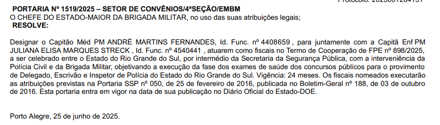 Concurso Delegado RS comissão completa