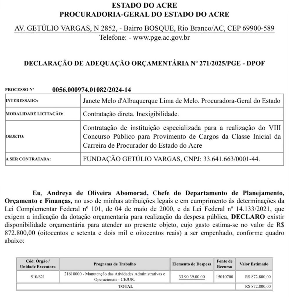 FGV é banca do novo edital