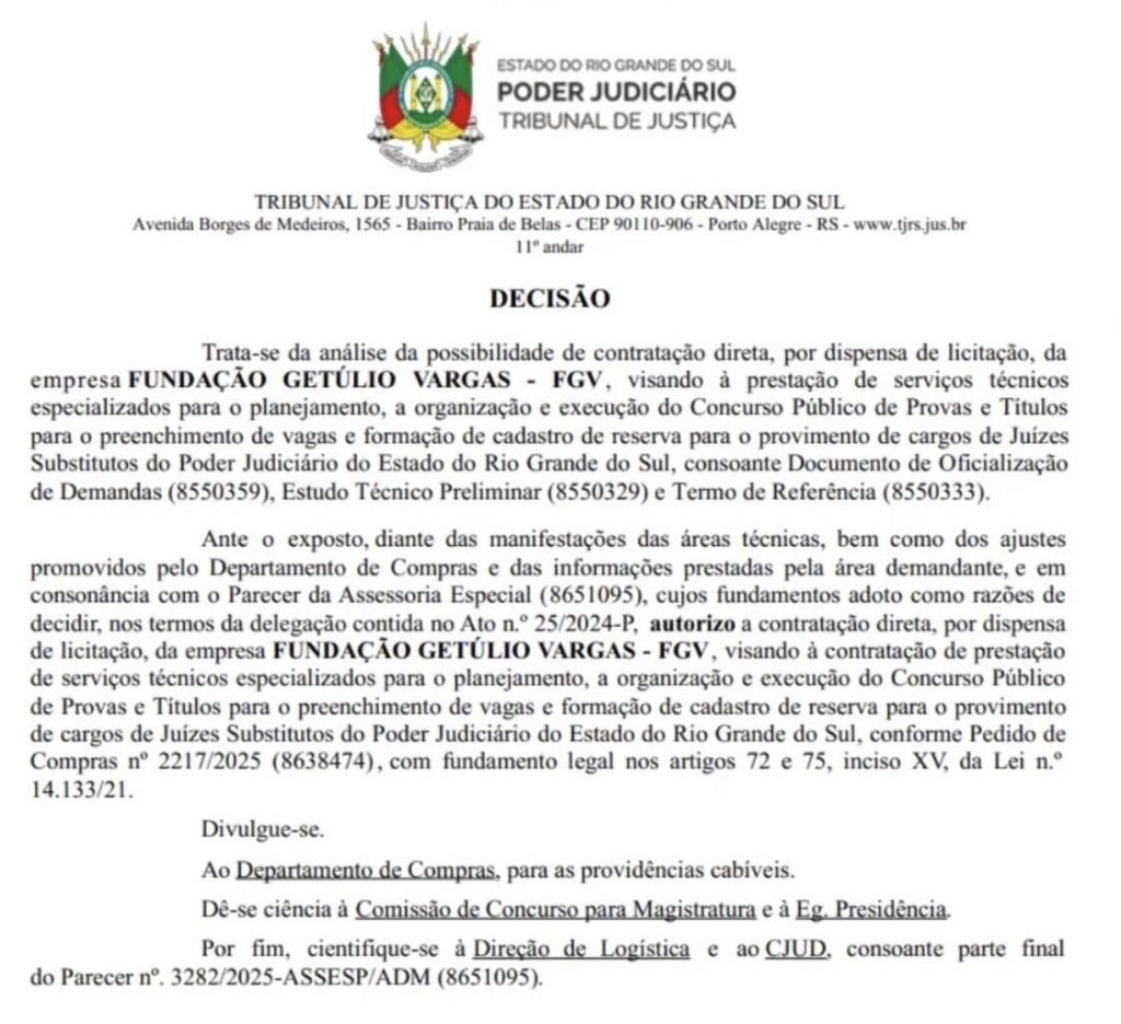 FGV é banca do novo edital