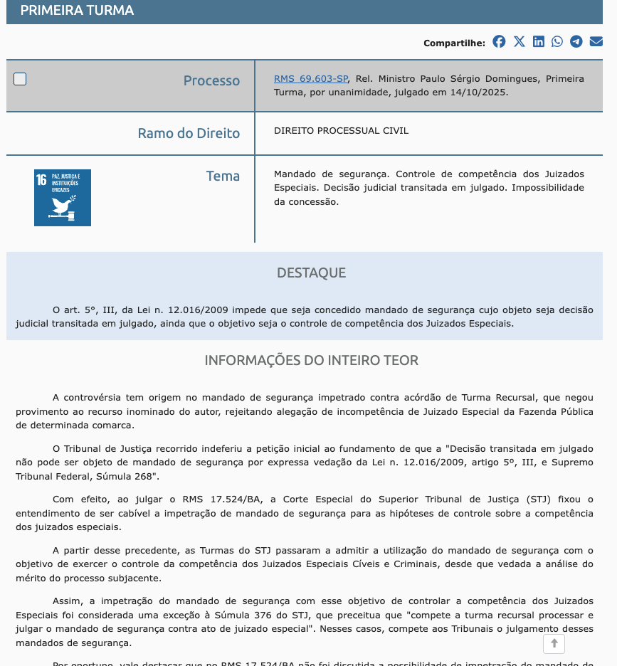 mandado de segurança