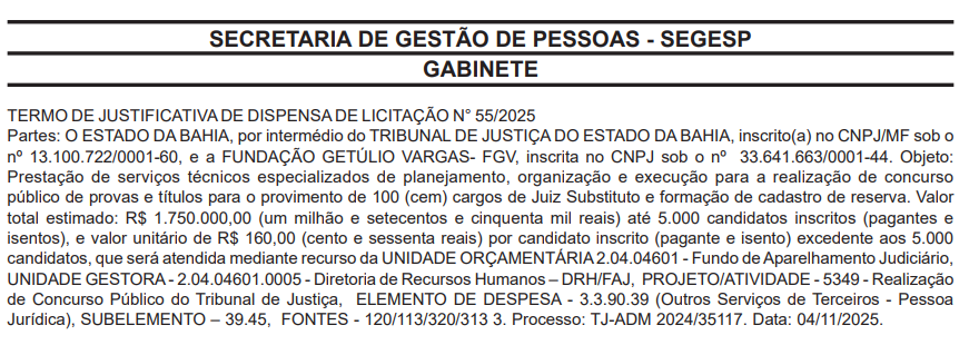FGV é banca do novo edital
