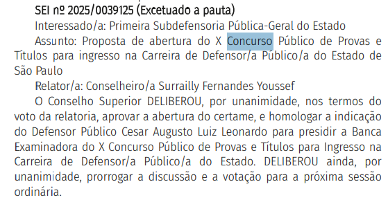 Autorização publicada