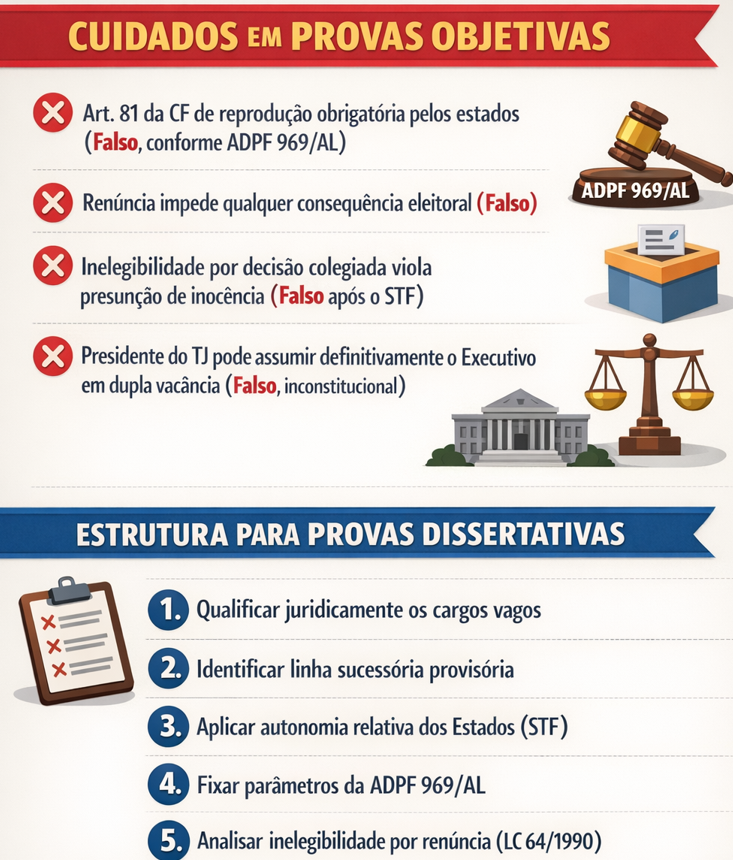 renuncia evita inelegibilidade: pontos importantes para concursos